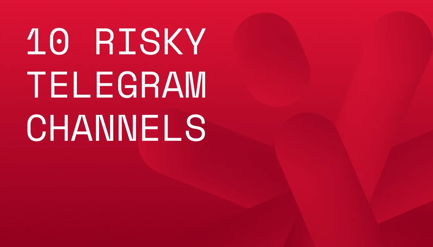 An intro visual explaining that the article examines 10 Telegram channels linked to illicit activity.