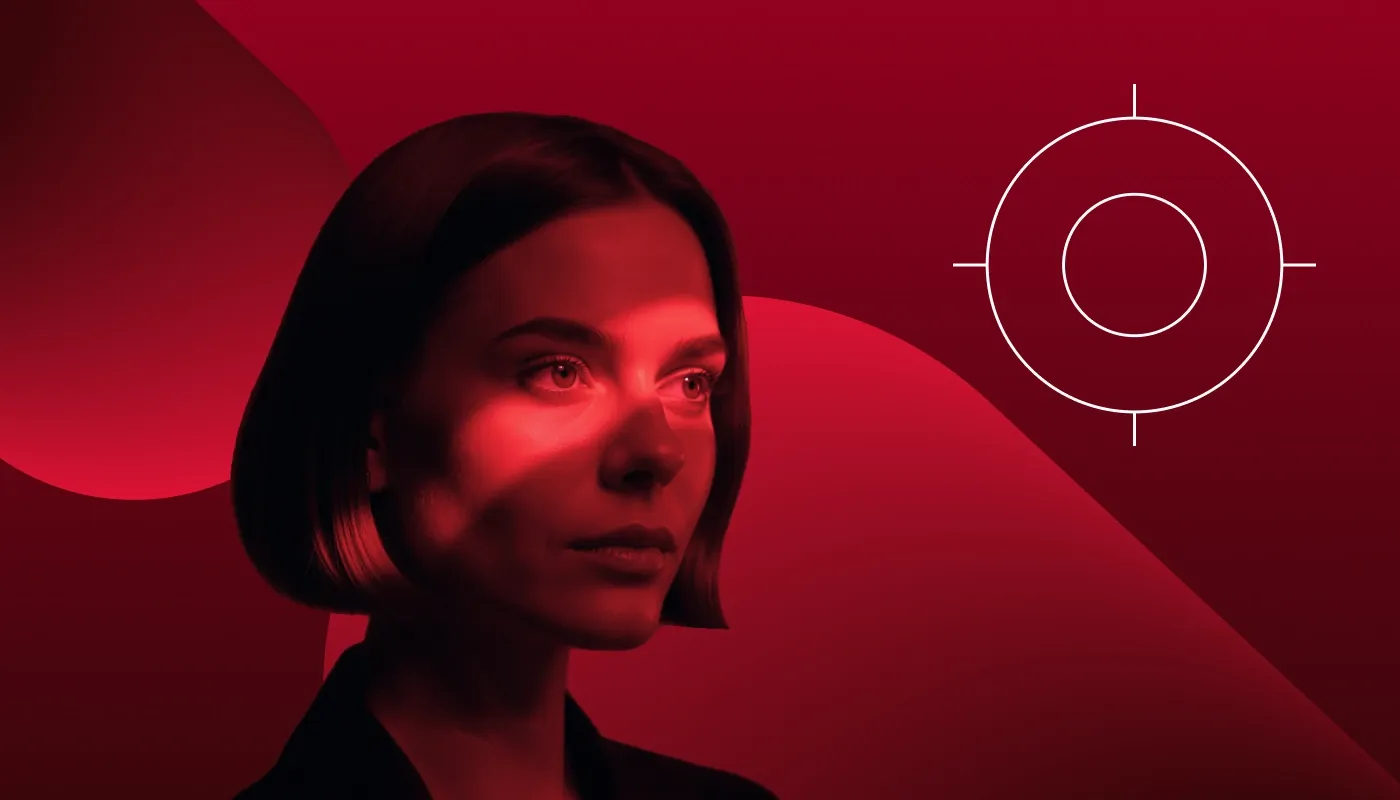 Cyberattack target concept illustration