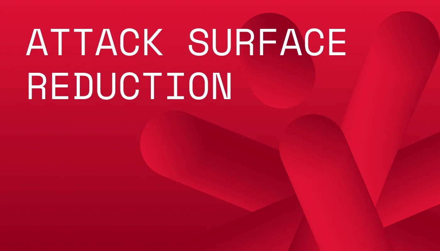 A branded cover image saying Attack surface reduction