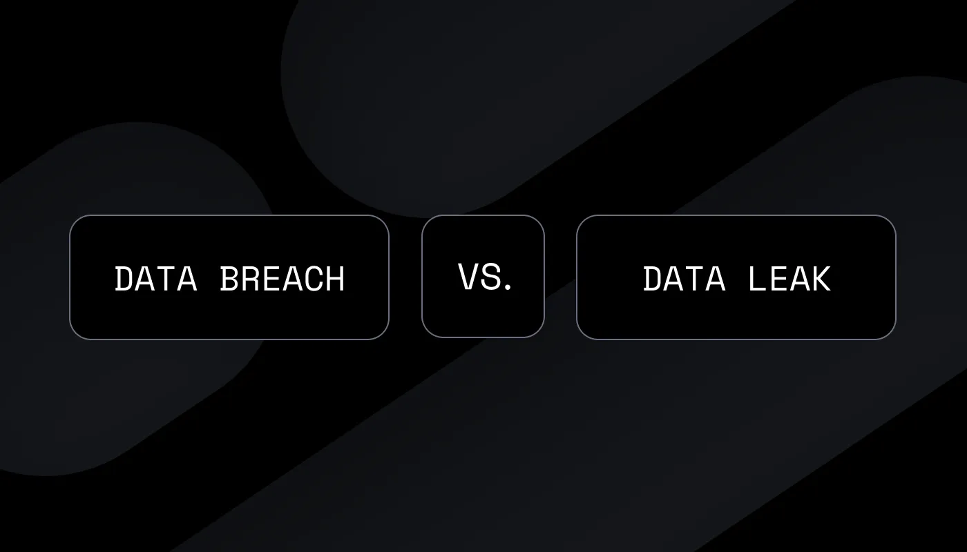 Standard cover image displaying the title of the article 'Data breach vs. data leak'