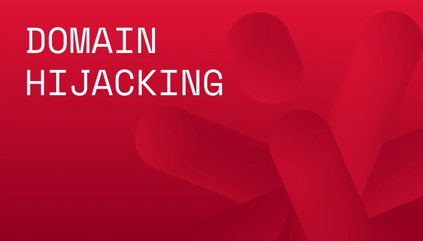 A cover fof blog about domain hijacking