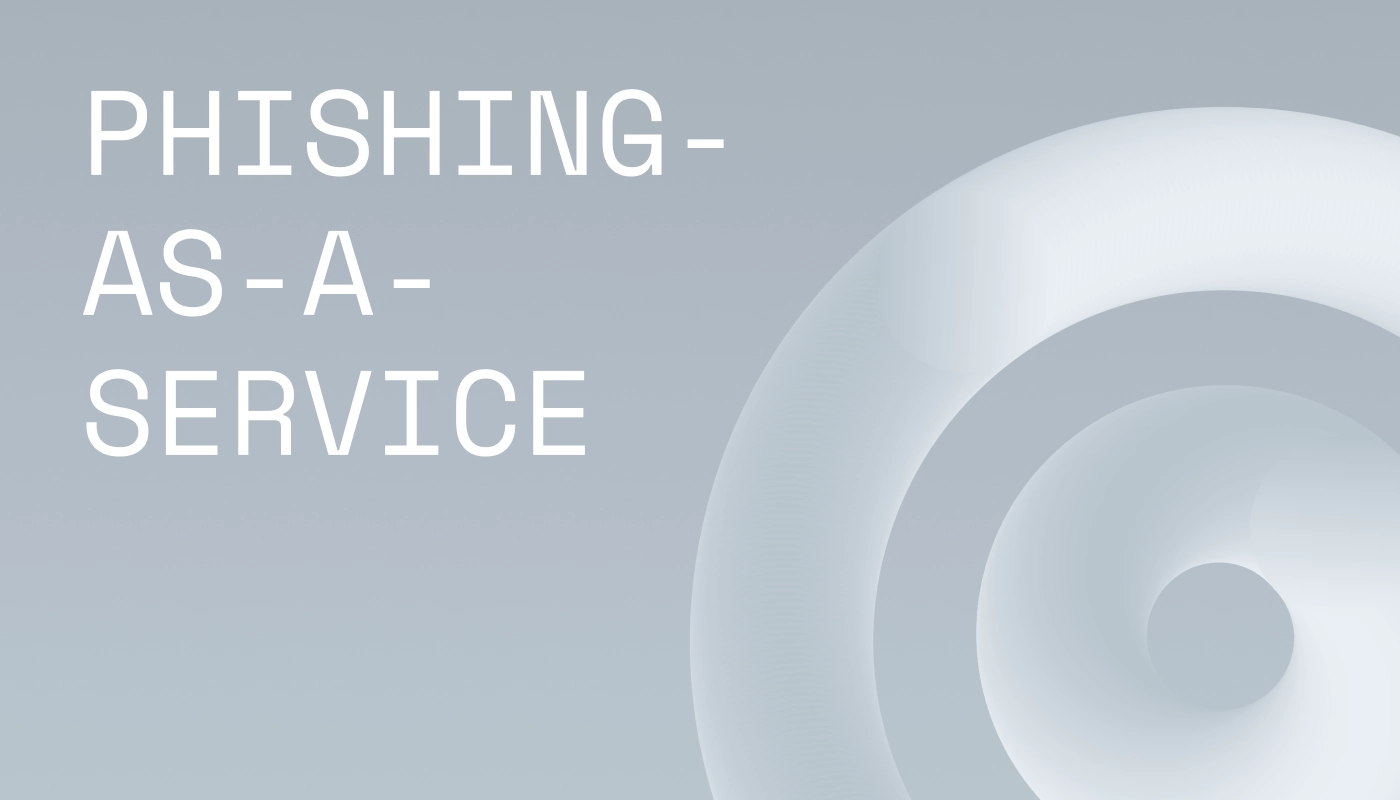 Symbolic illustration of phishing as a service system, with interconnected circles representing the attacker’s toolkit and workflow