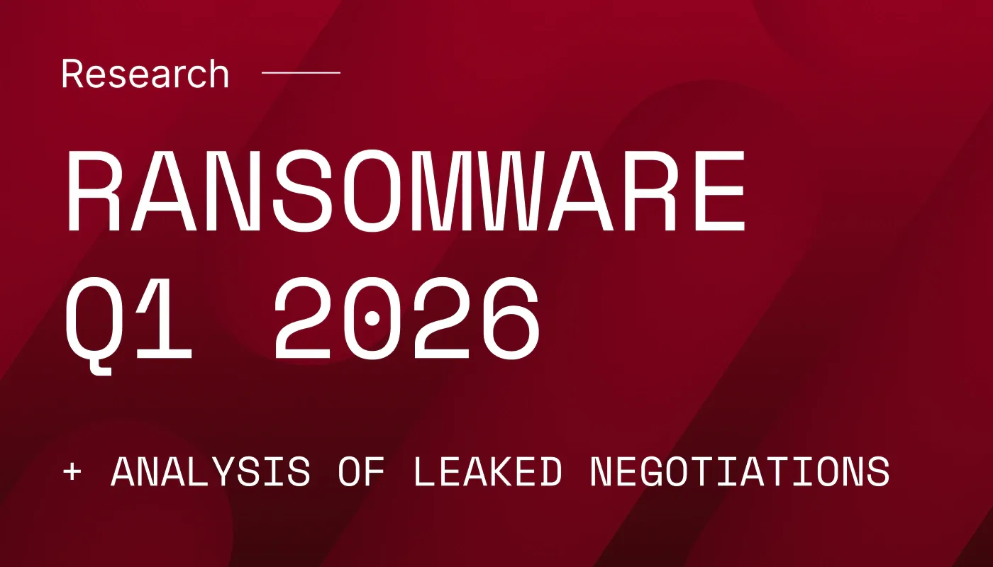 Cover image stating its ransomware research 2026 Q1